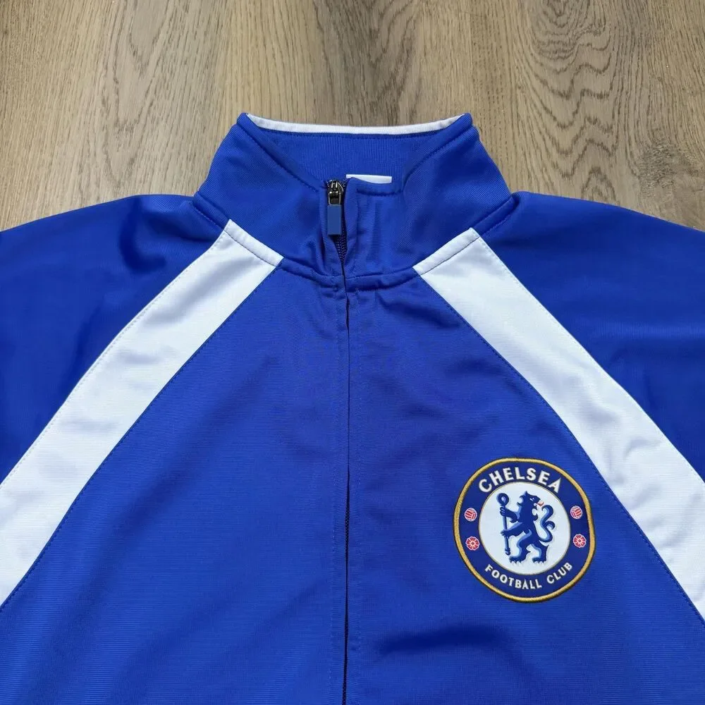 Chelsea FC Track Jacket Mens Medium Blue Premier League Soccer Football Rhinox